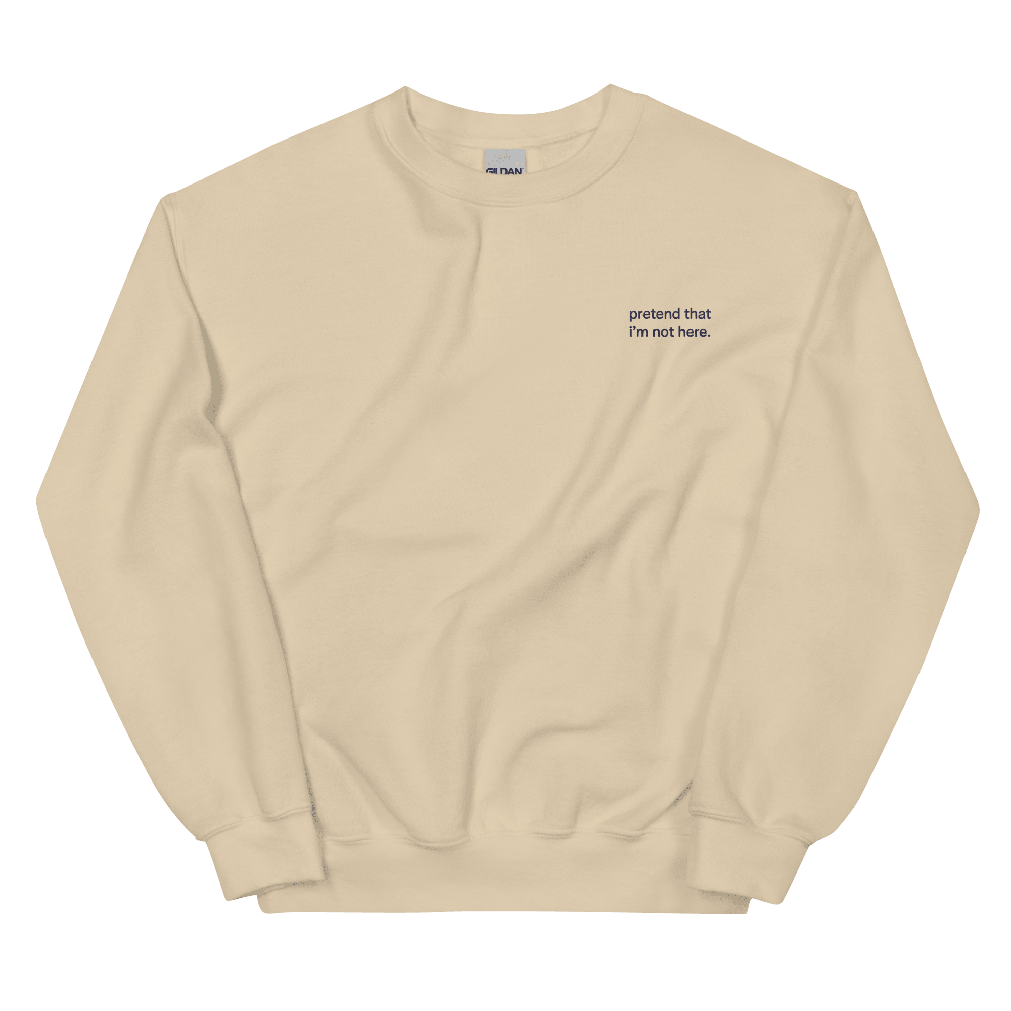 Pretend that I'm not here. Embroidered Sweatshirt - Polychrome Goods 🍊