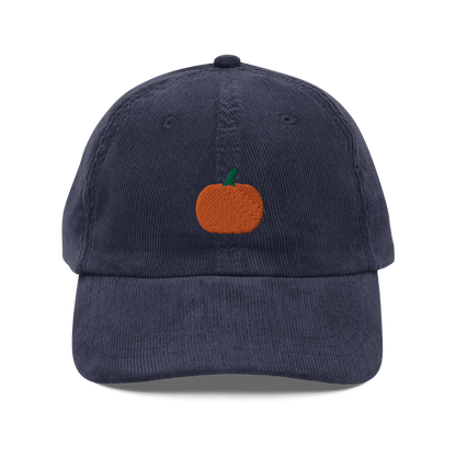 Pumpkin 🎃 Embroidered Corduroy Hat - Polychrome Goods 🍊