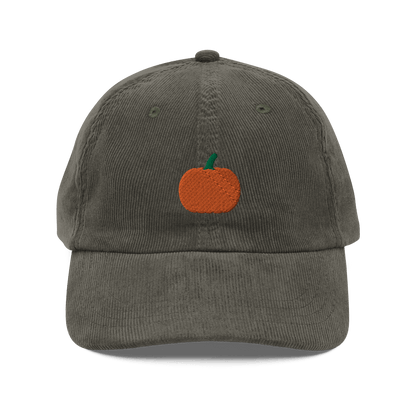 Pumpkin 🎃 Embroidered Corduroy Hat - Polychrome Goods 🍊