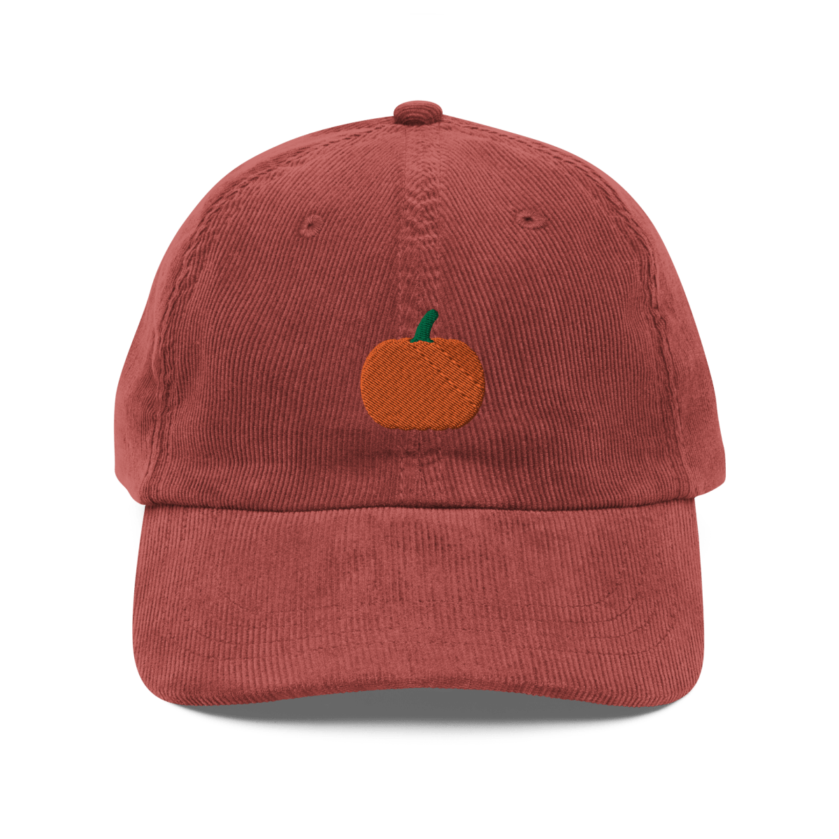 Pumpkin 🎃 Embroidered Corduroy Hat - Polychrome Goods 🍊