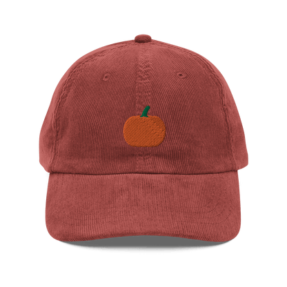 Pumpkin 🎃 Embroidered Corduroy Hat - Polychrome Goods 🍊