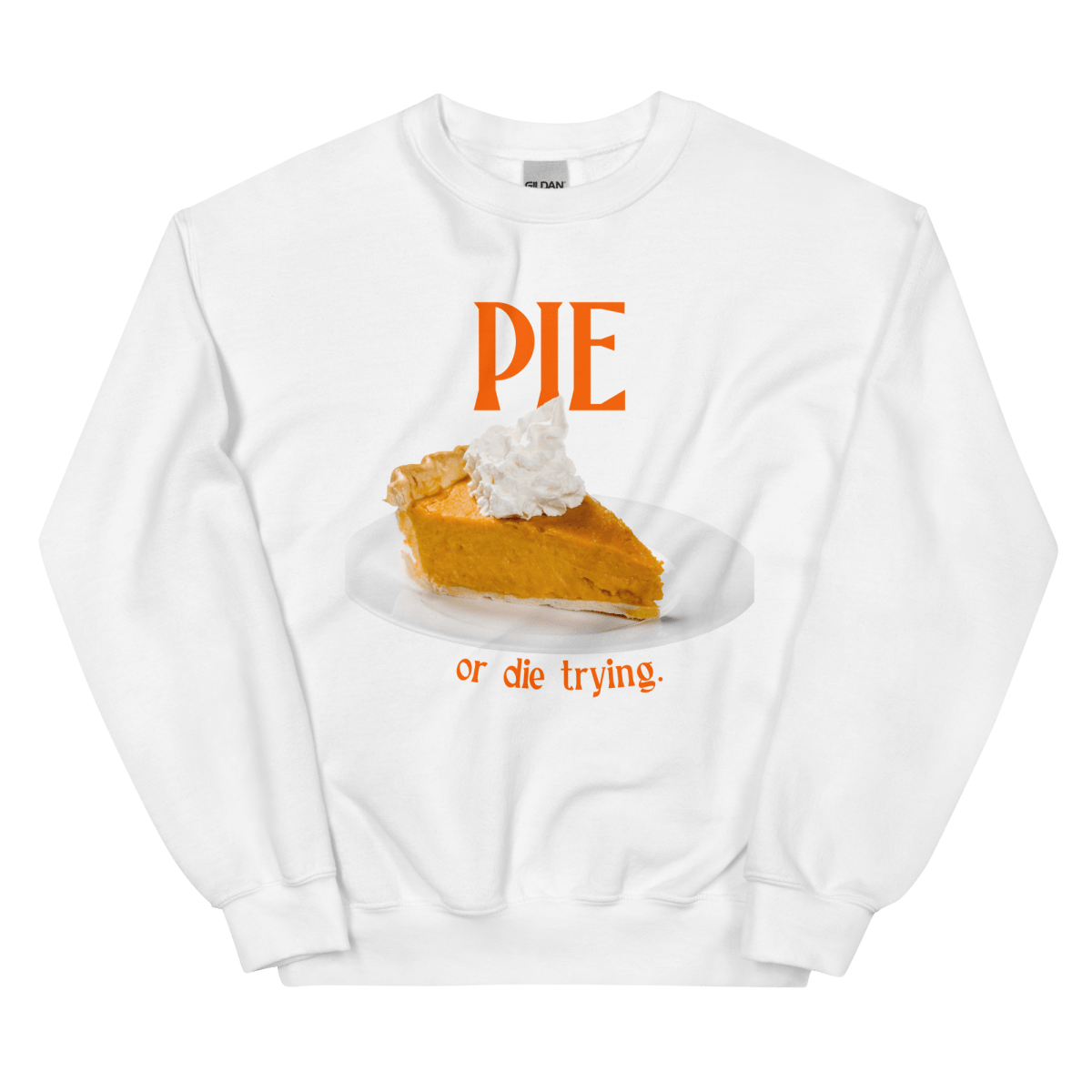 Pumpkin Pie or Die Trying Thanksgiving Sweatshirt - Polychrome Goods 🍊