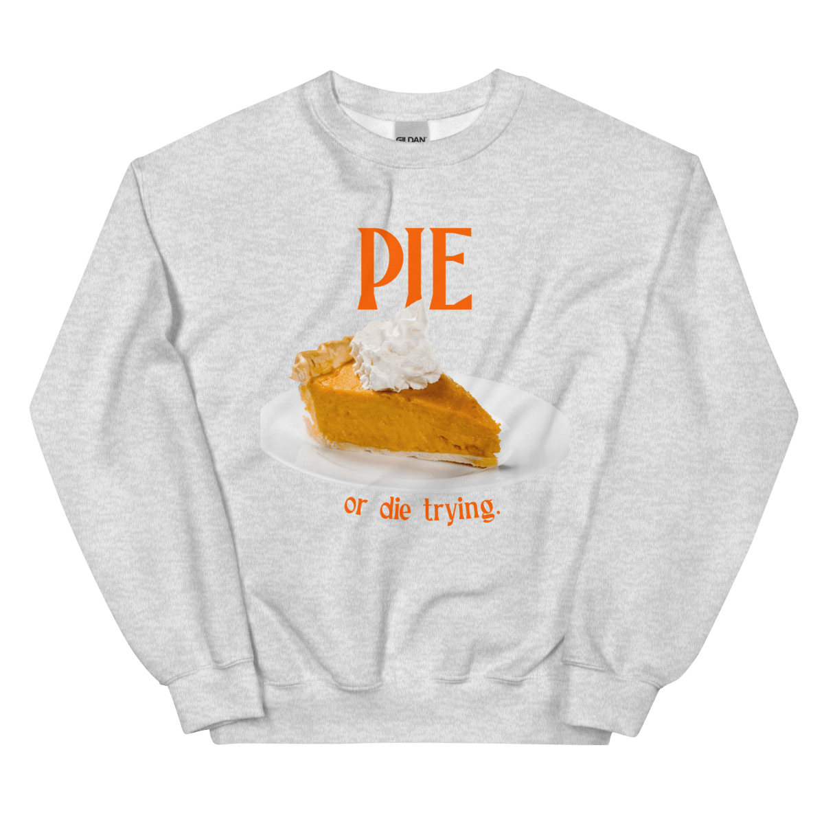 Pumpkin Pie or Die Trying Thanksgiving Sweatshirt - Polychrome Goods 🍊