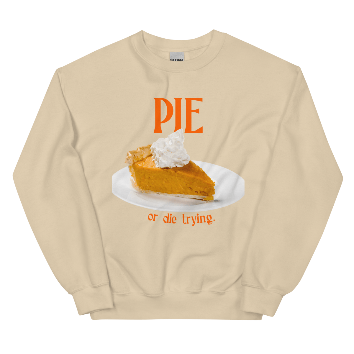 Pumpkin Pie or Die Trying Thanksgiving Sweatshirt - Polychrome Goods 🍊