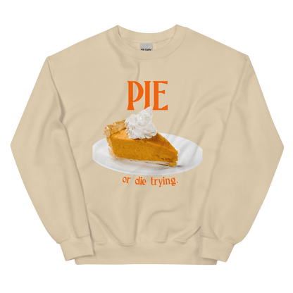 Pumpkin Pie or Die Trying Thanksgiving Sweatshirt - Polychrome Goods 🍊