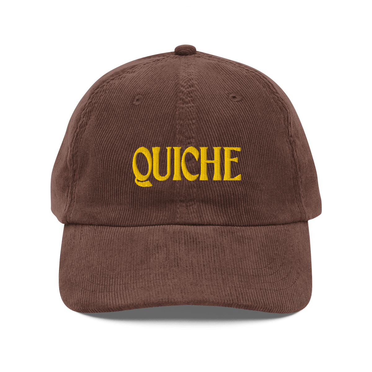 Quiche Corduroy Embroidered Hat - Polychrome Goods 🍊