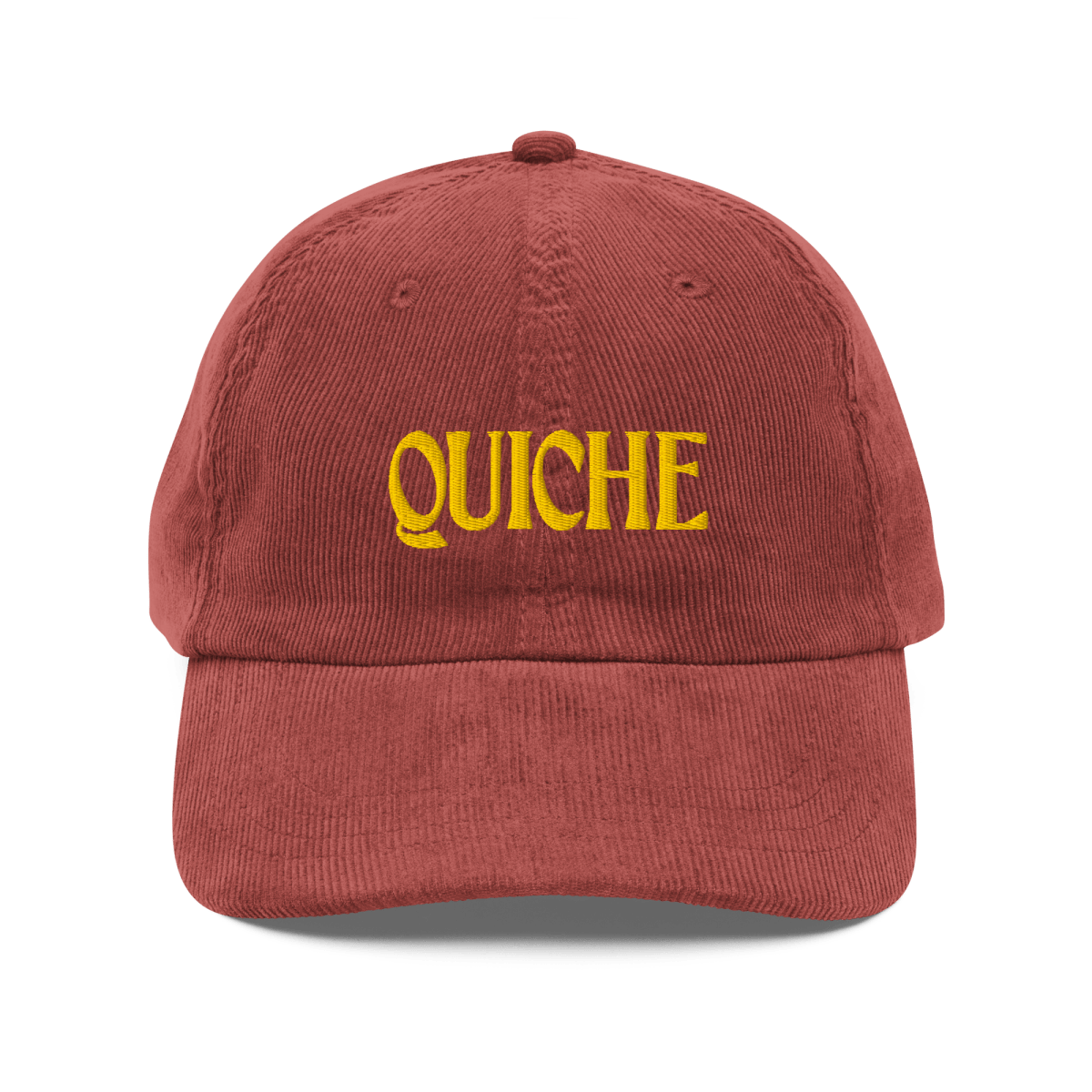 Quiche Corduroy Embroidered Hat - Polychrome Goods 🍊