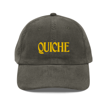 Quiche Corduroy Embroidered Hat - Polychrome Goods 🍊