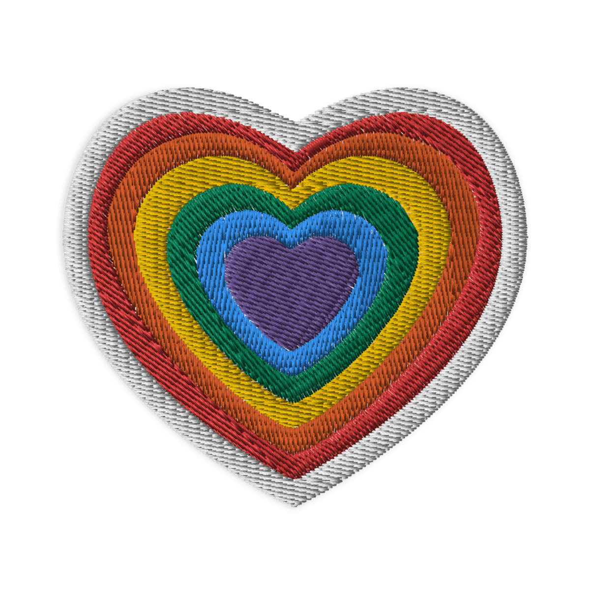 Rainbow Embroidered Pride Heart Patch - Polychrome Goods 🍊