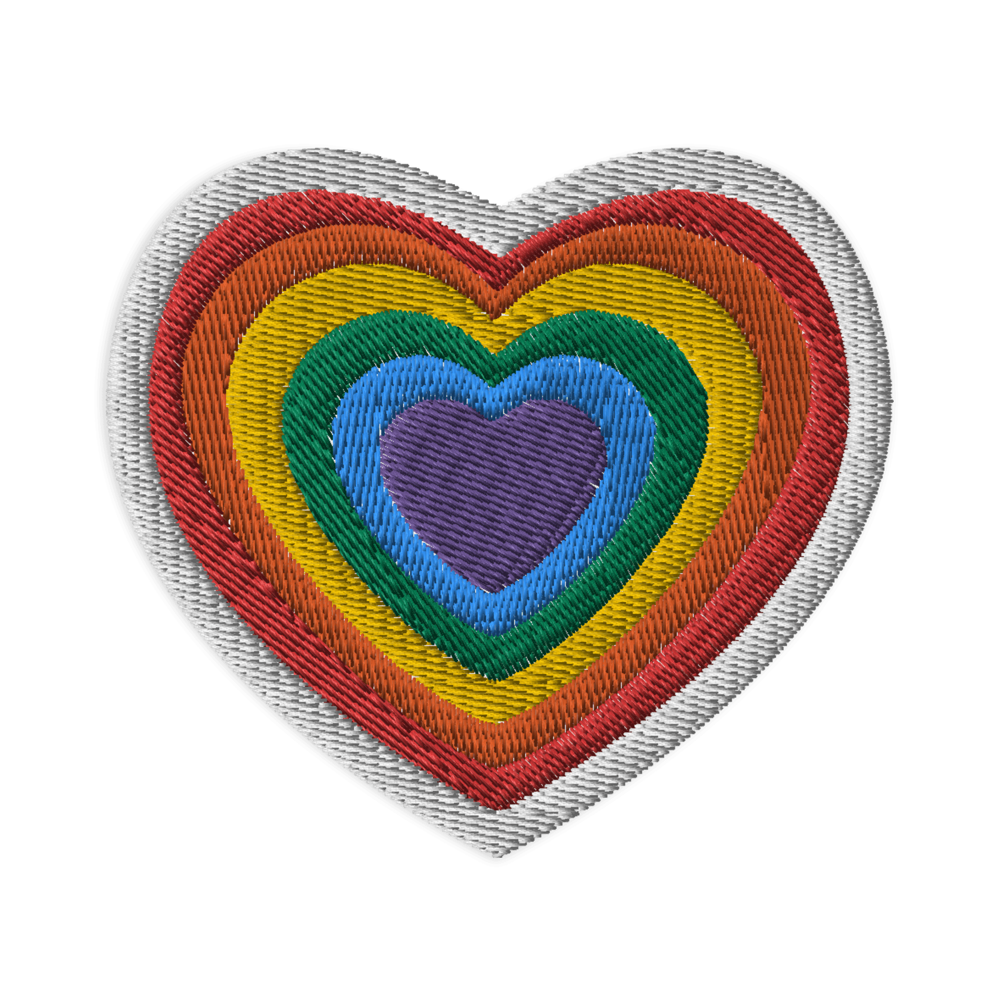 Rainbow Embroidered Pride Heart Patch - Polychrome Goods 🍊