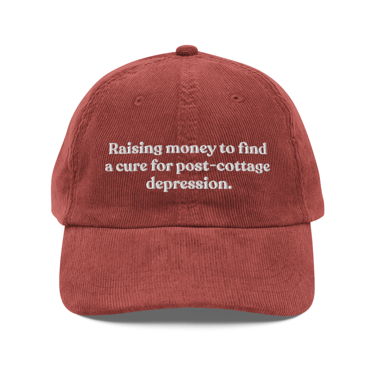 Raising money to find a cure for post - cottage depression. Hat - Polychrome Goods