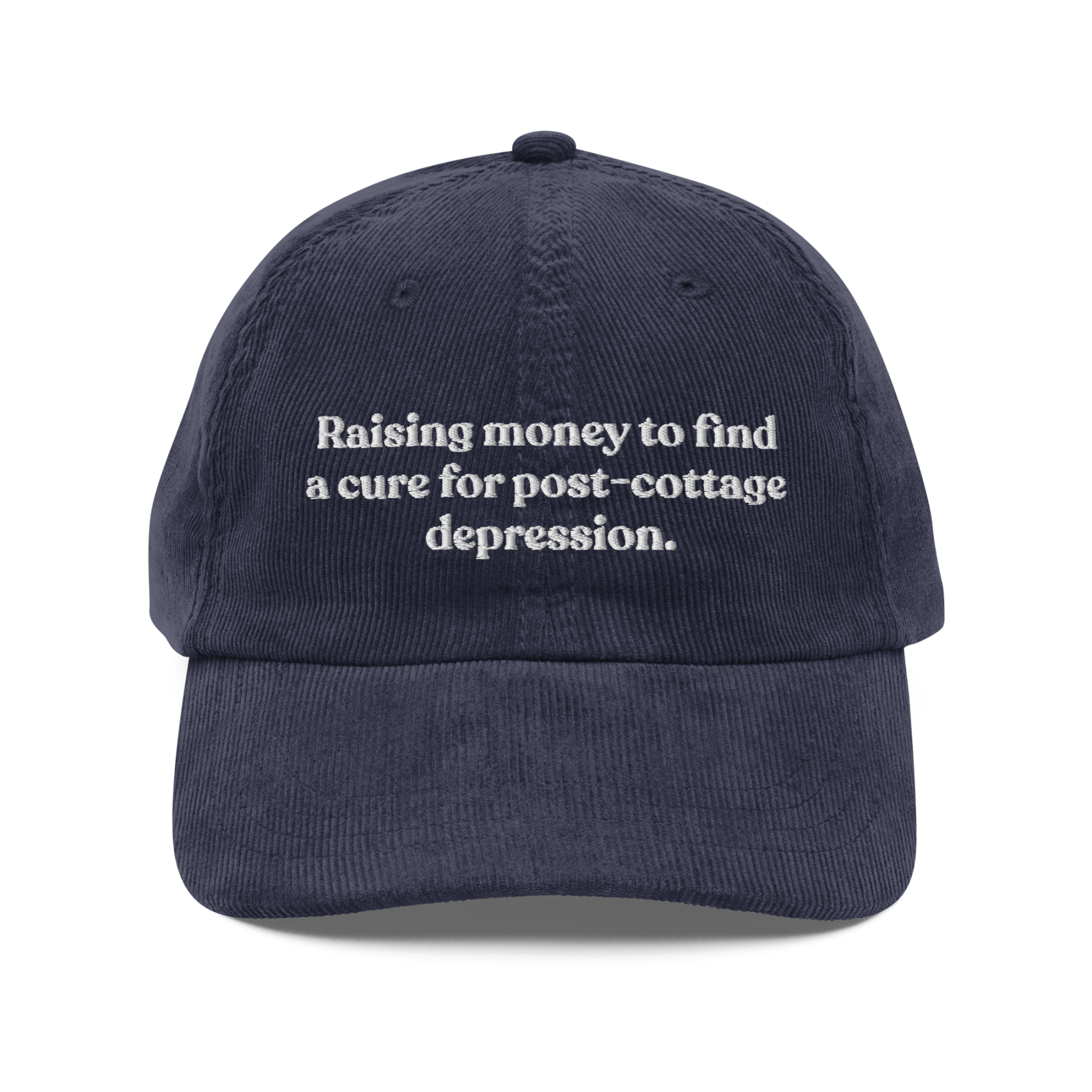 Raising money to find a cure for post - cottage depression. Hat - Polychrome Goods