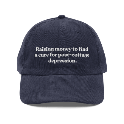 Raising money to find a cure for post - cottage depression. Hat - Polychrome Goods