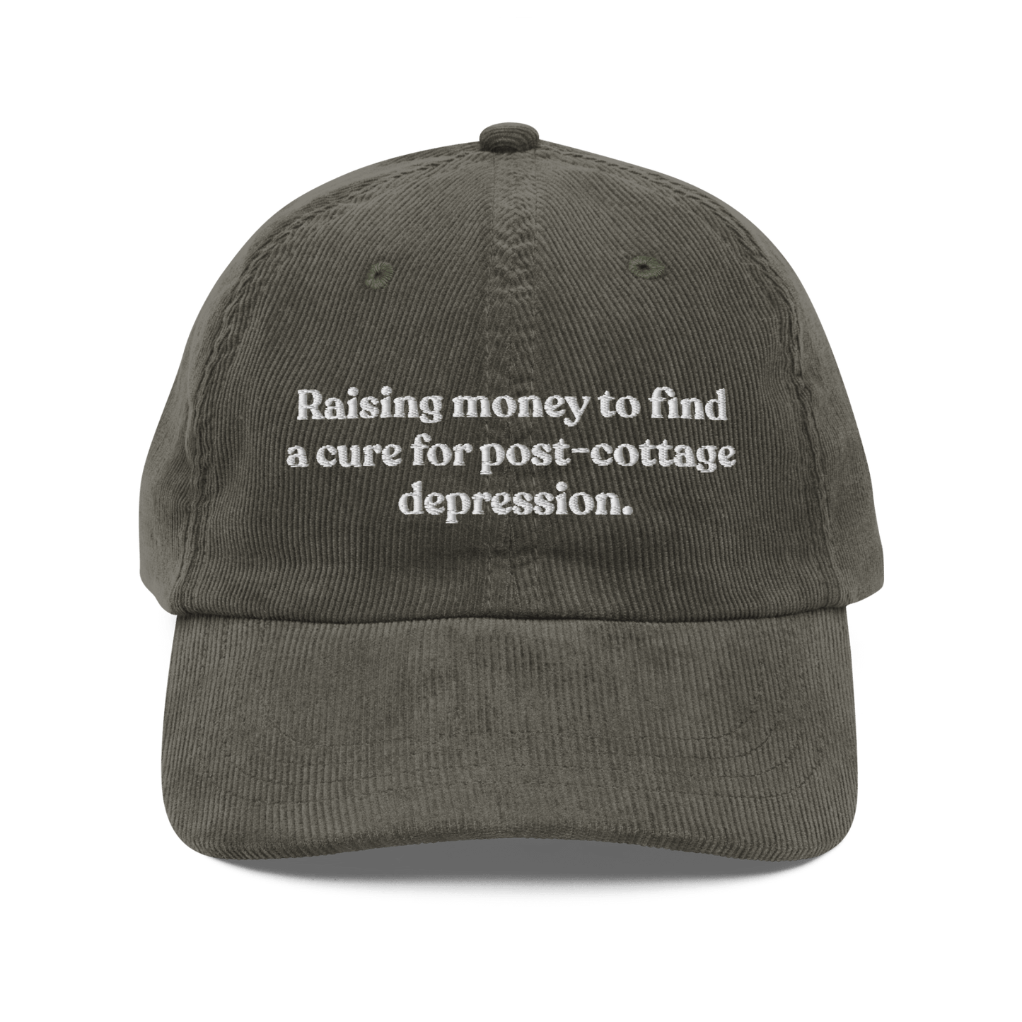 Raising money to find a cure for post - cottage depression. Hat - Polychrome Goods