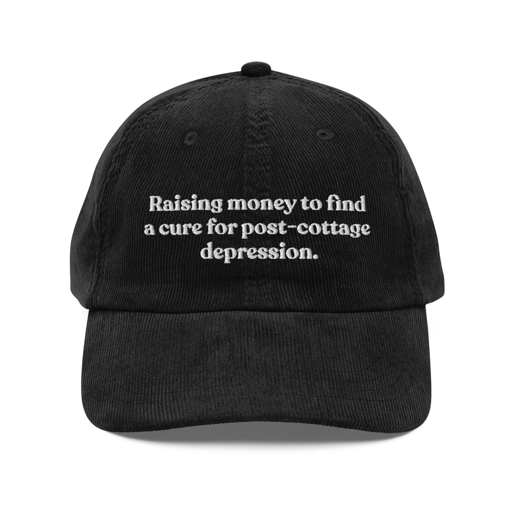 Raising money to find a cure for post - cottage depression. Hat - Polychrome Goods