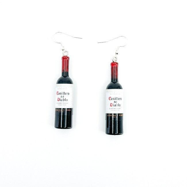 Red Wine Bottle Earrings - Polychrome Goods 🍊