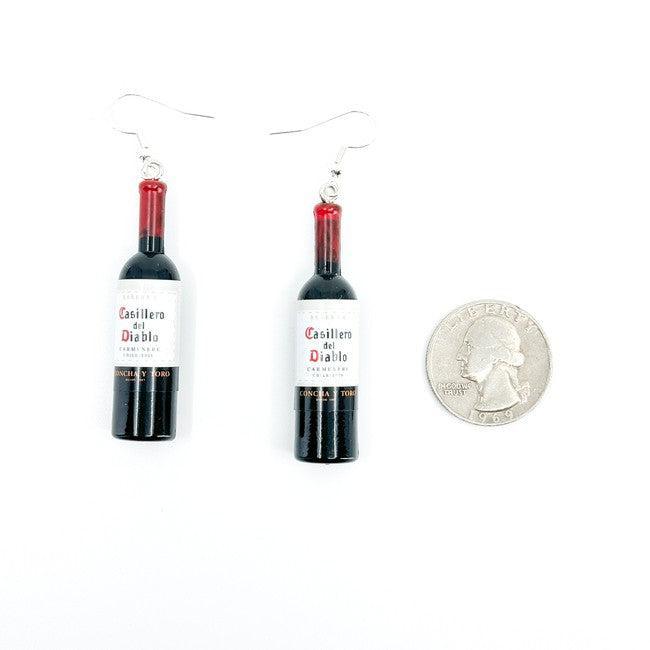 Red Wine Bottle Earrings - Polychrome Goods 🍊