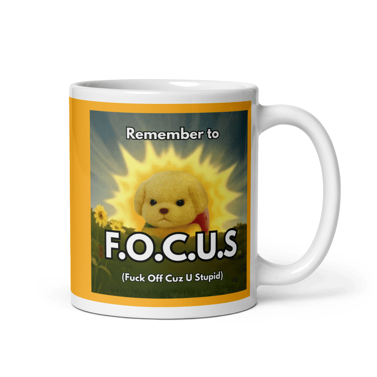 Remember to FOCUS (Fuck Off Cuz U Stupid) Mug - Polychrome Goods
