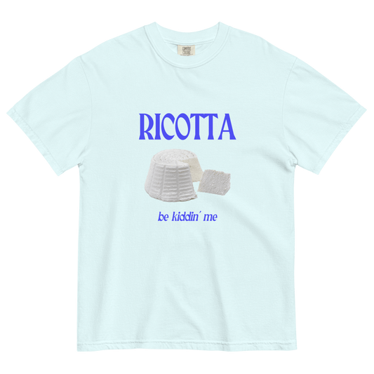 RICOTTA Be Kiddin' Me Cheese T-Shirt - Polychrome Goods 🍊