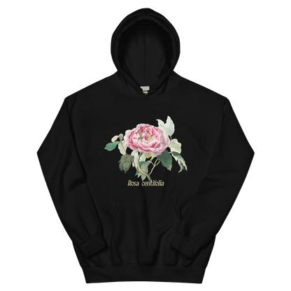 Rosa Centifolia Cabbage Rose Flower Hoodie - Polychrome Goods 🍊