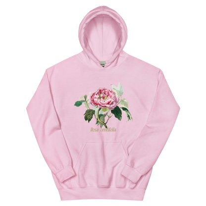 Rosa Centifolia Cabbage Rose Flower Hoodie - Polychrome Goods 🍊