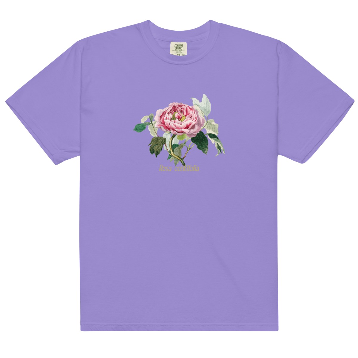 Rosa Centifolia Cabbage Rose Flower Shirt - Polychrome Goods 🍊