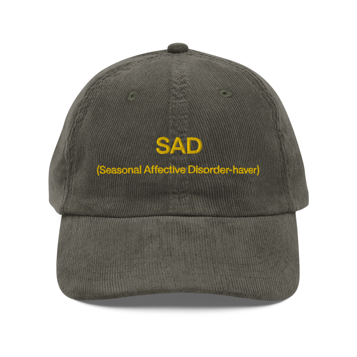 SAD (Seasonal Affective Disorder - haver) Embroidered Hat - Polychrome Goods 🍊