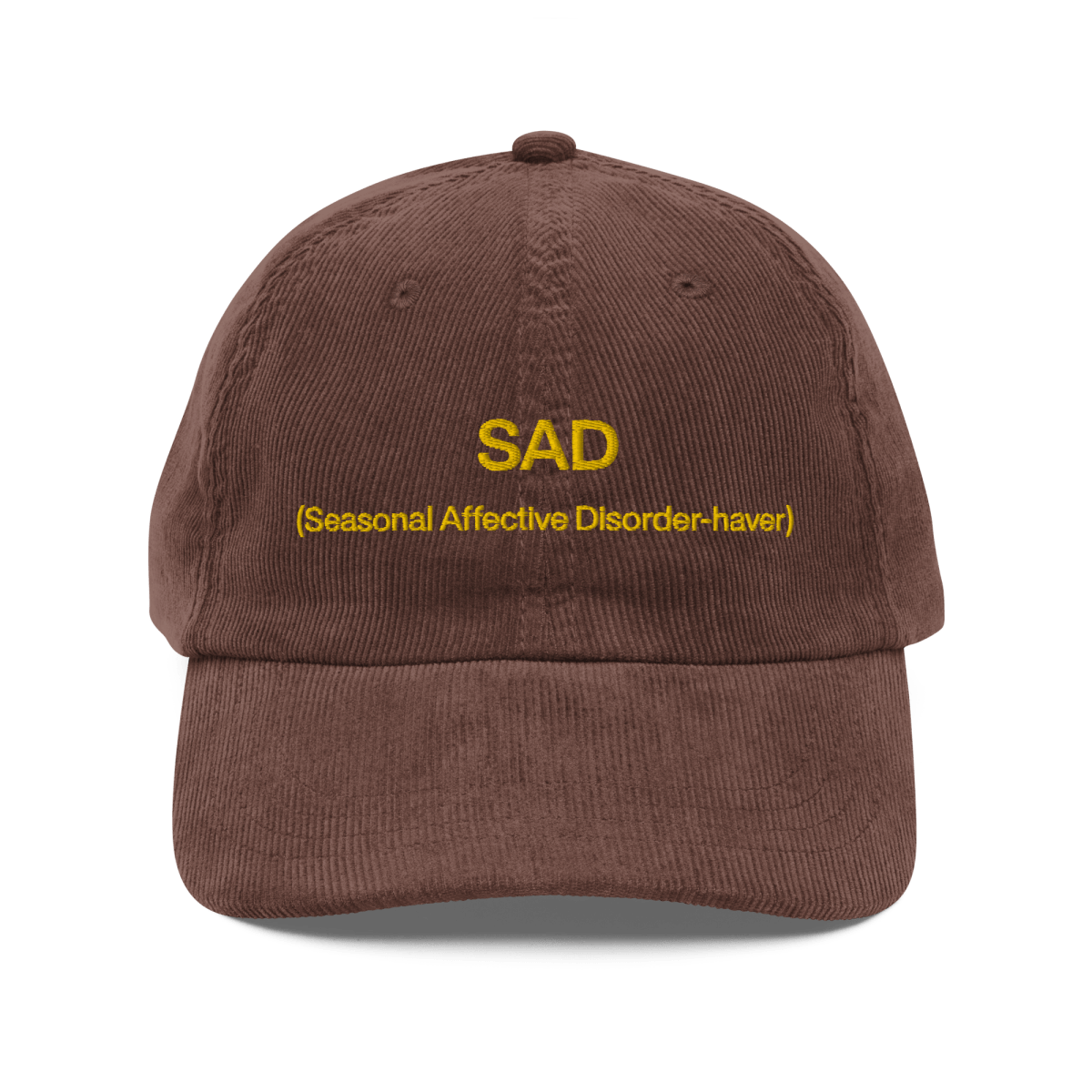 SAD (Seasonal Affective Disorder - haver) Embroidered Hat - Polychrome Goods 🍊