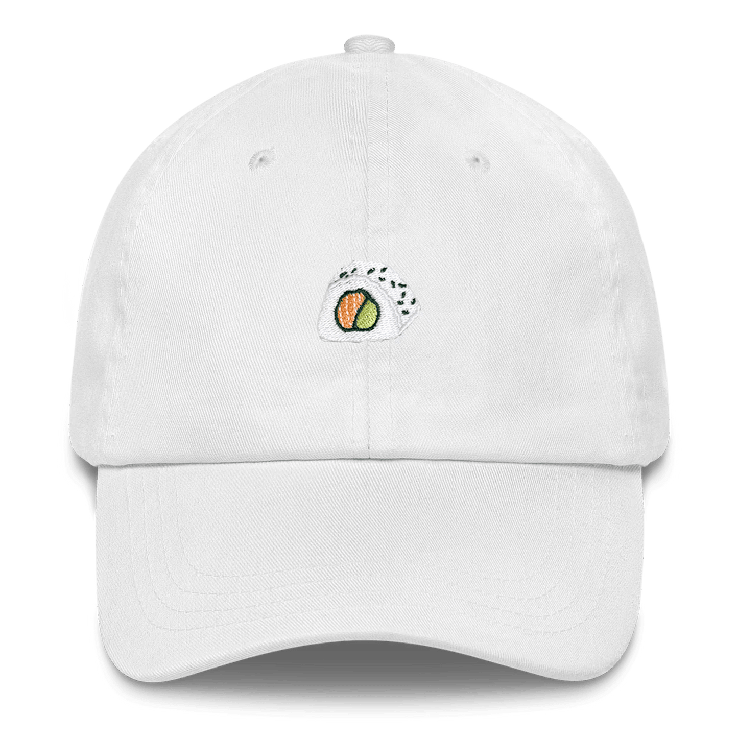 Salmon Avocado Sushi Roll Embroidered Hat - Polychrome Goods 🍊