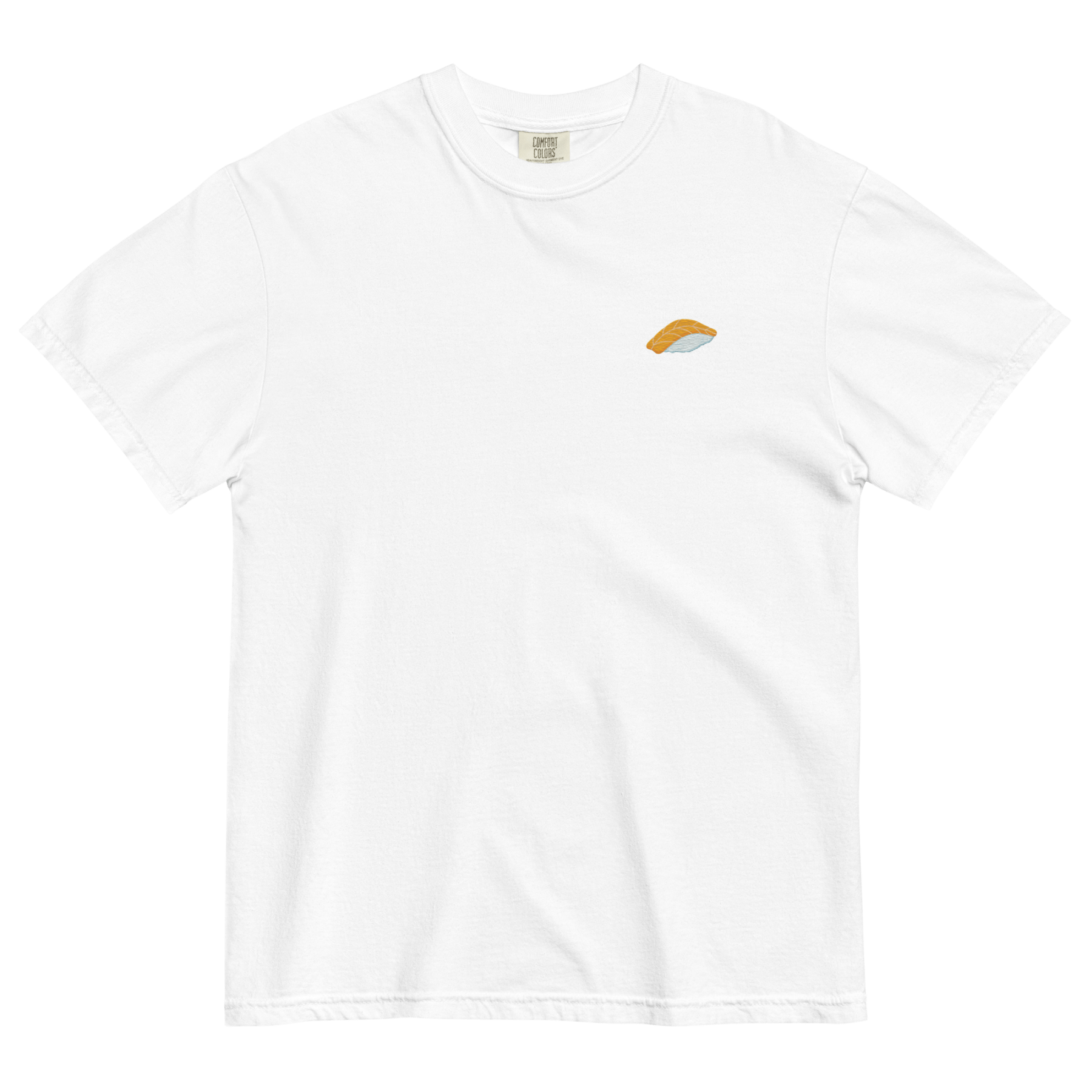 Salmon Sushi 🍣 Embroidered T-Shirt - Polychrome Goods