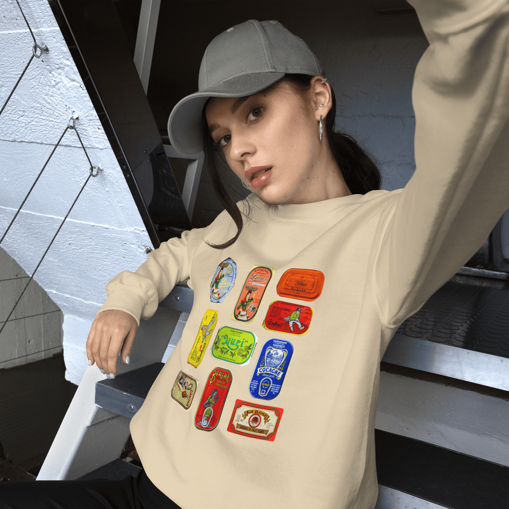 Portuguese Sardine Tins Unisex Sweatshirt Polychrome Goods