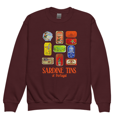 Sardine Tins of Portugal Youth Kids Sweatshirt - Polychrome Goods 🍊