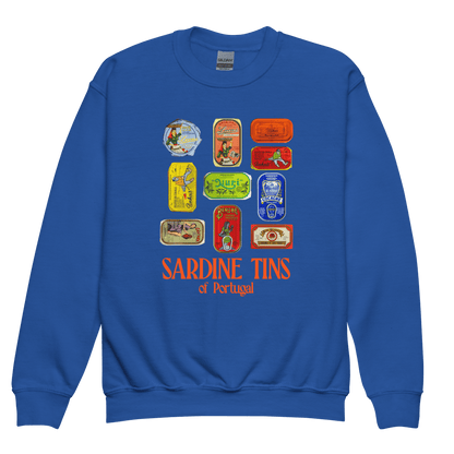 Sardine Tins of Portugal Youth Kids Sweatshirt - Polychrome Goods 🍊