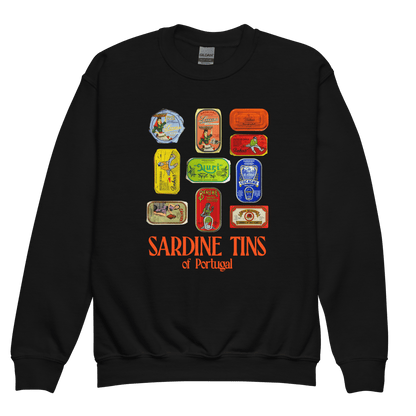 Sardine Tins of Portugal Youth Kids Sweatshirt - Polychrome Goods 🍊