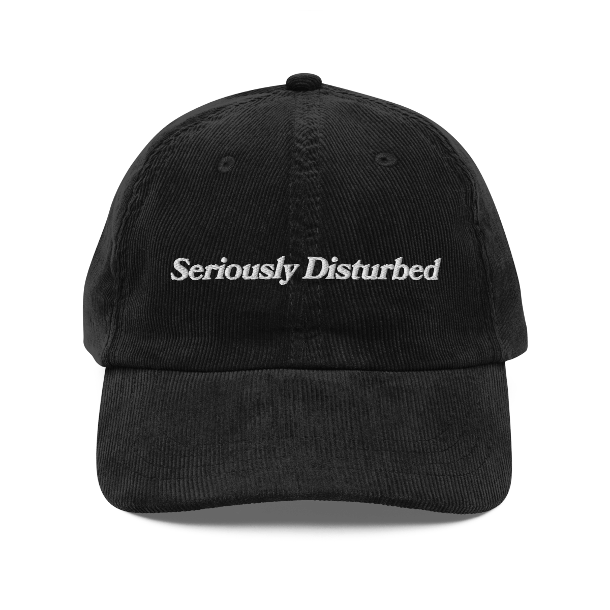 Seriously Disturbed Embroidered Corduroy Hat - Polychrome Goods 🍊