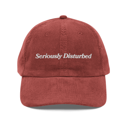 Seriously Disturbed Embroidered Corduroy Hat - Polychrome Goods 🍊