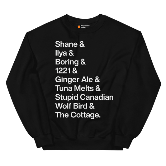 Shane & Ilya & Heated Rivalry Iconic Words Sweatshirt - Polychrome Goods