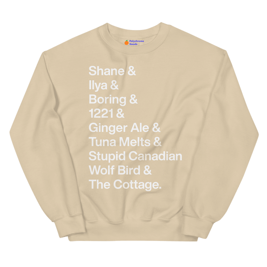Shane & Ilya & Heated Rivalry Iconic Words Sweatshirt - Polychrome Goods