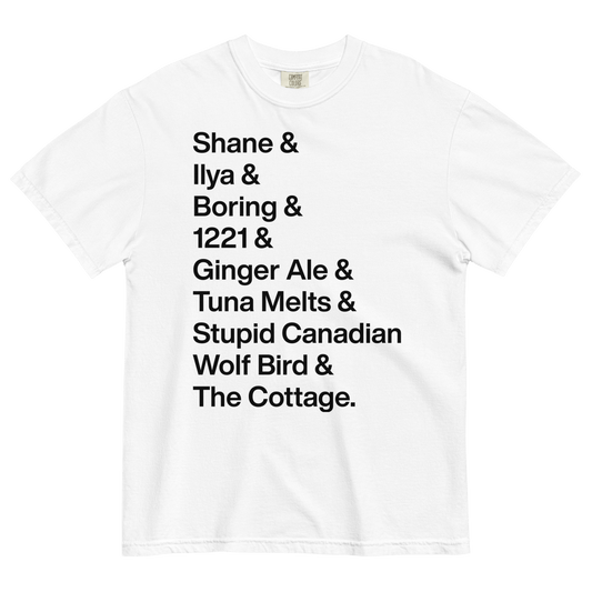 Shane & Ilya & Iconic Words T-Shirt - Polychrome Goods