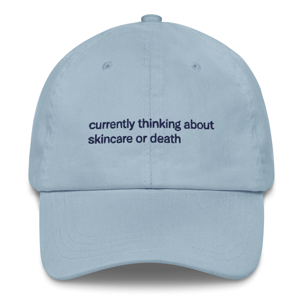 Skincare or Death Embroidered Hat - Polychrome Goods 🍊