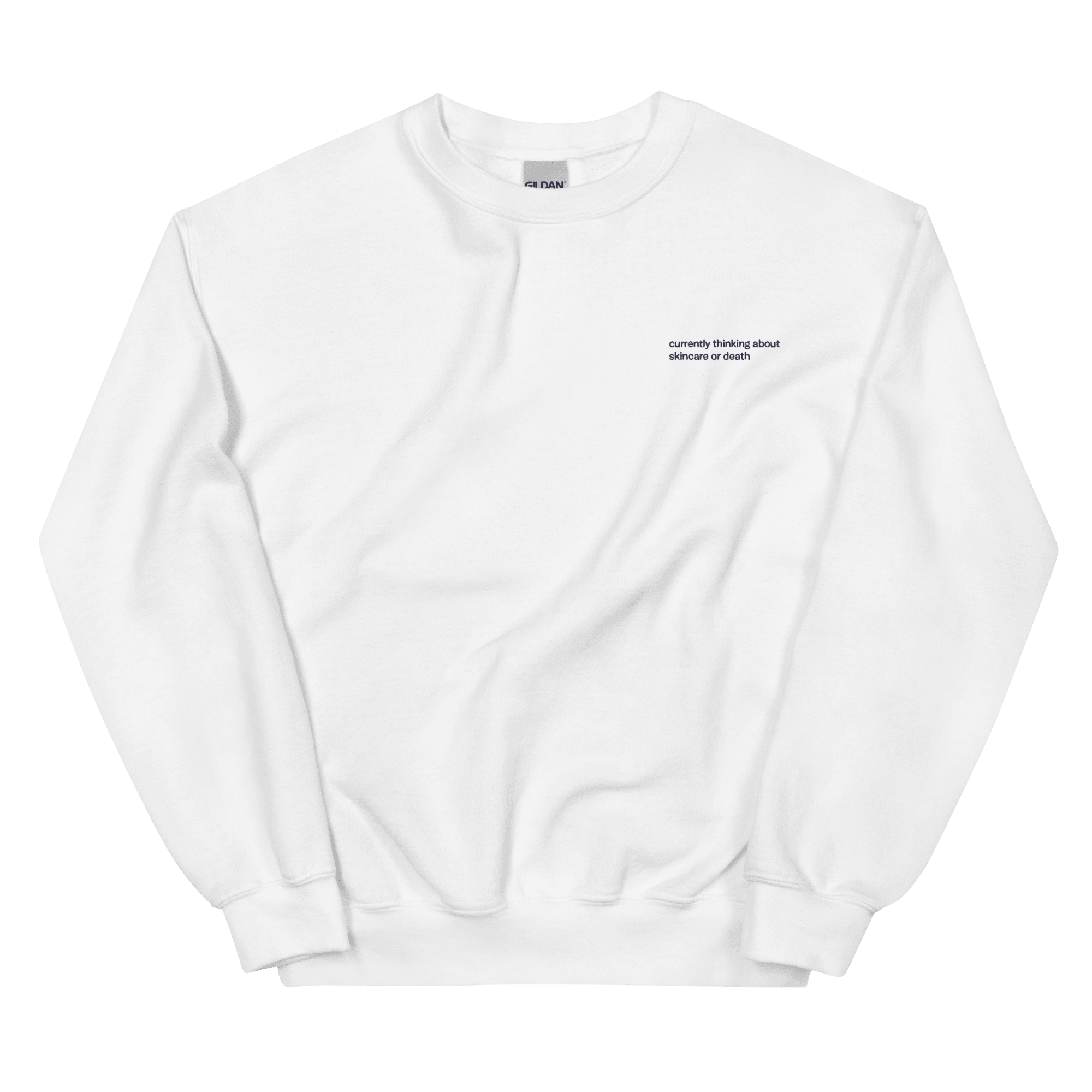 Skincare or Death Embroidered Sweatshirt - Polychrome Goods 🍊