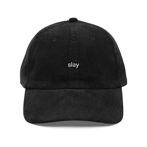 'slay' Vintage Corduroy Cap