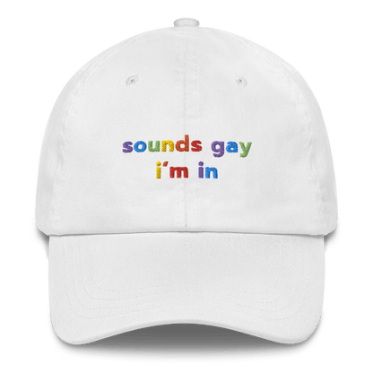 sounds gay, i'm in Embroidered Hat for Pride - Polychrome Goods 🍊