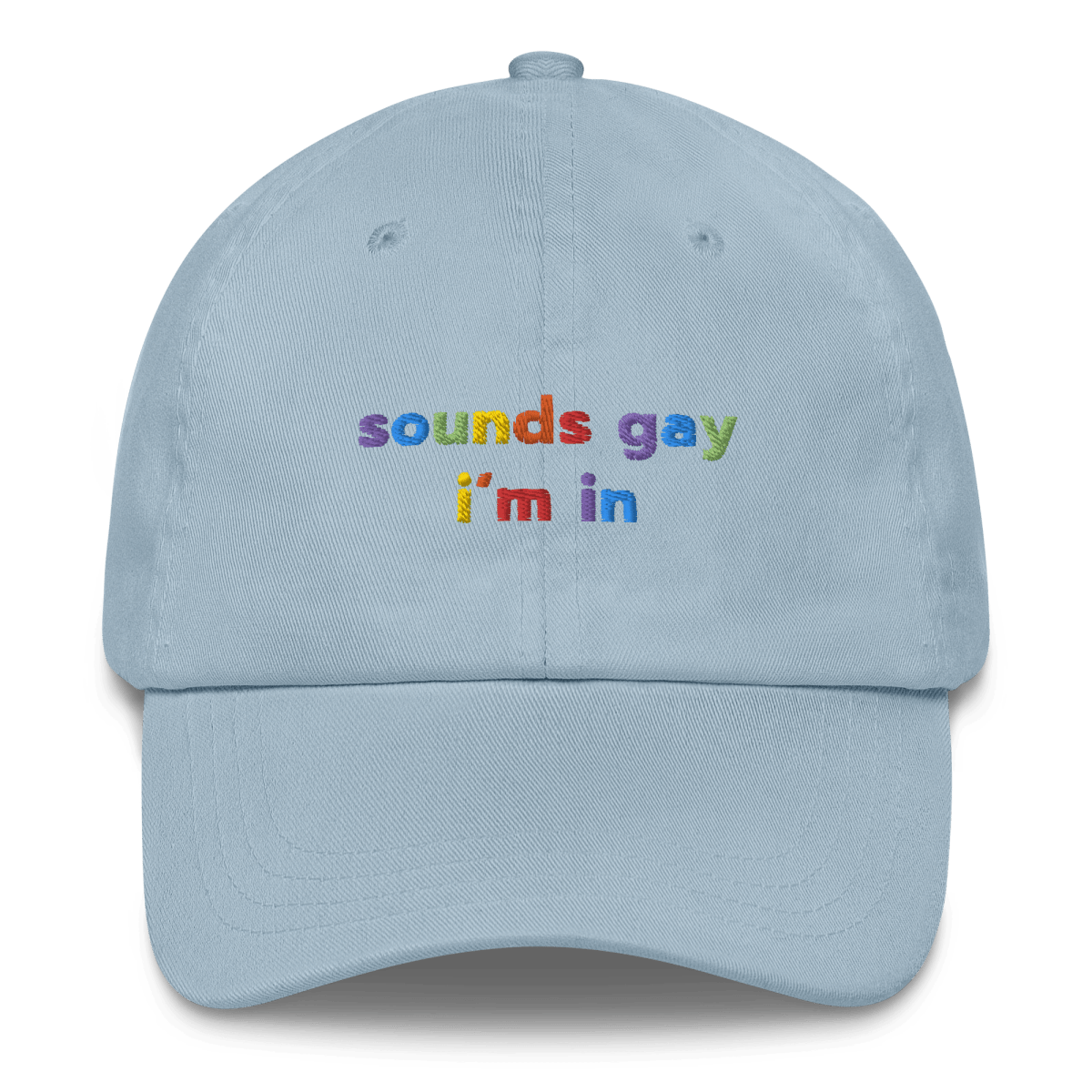 sounds gay, i'm in Embroidered Hat for Pride - Polychrome Goods 🍊