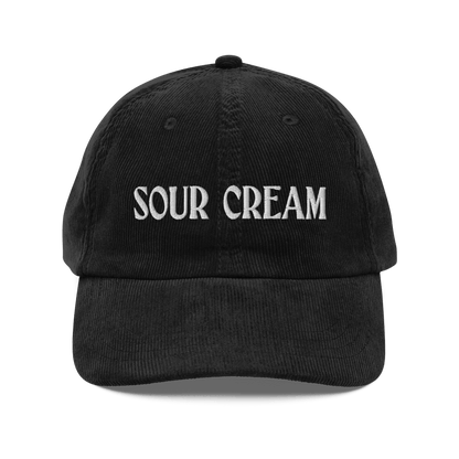 Sour Cream Embroidered Corduroy Hat - Polychrome Goods 🍊
