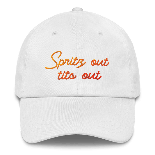 Spritz out, tits out - Gradient Embroidered Hat - Polychrome Goods 🍊