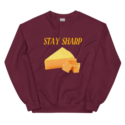 Stay Sharp CHEDDAR Cheese Sweatshirt 🧀 - Polychrome Goods 🍊