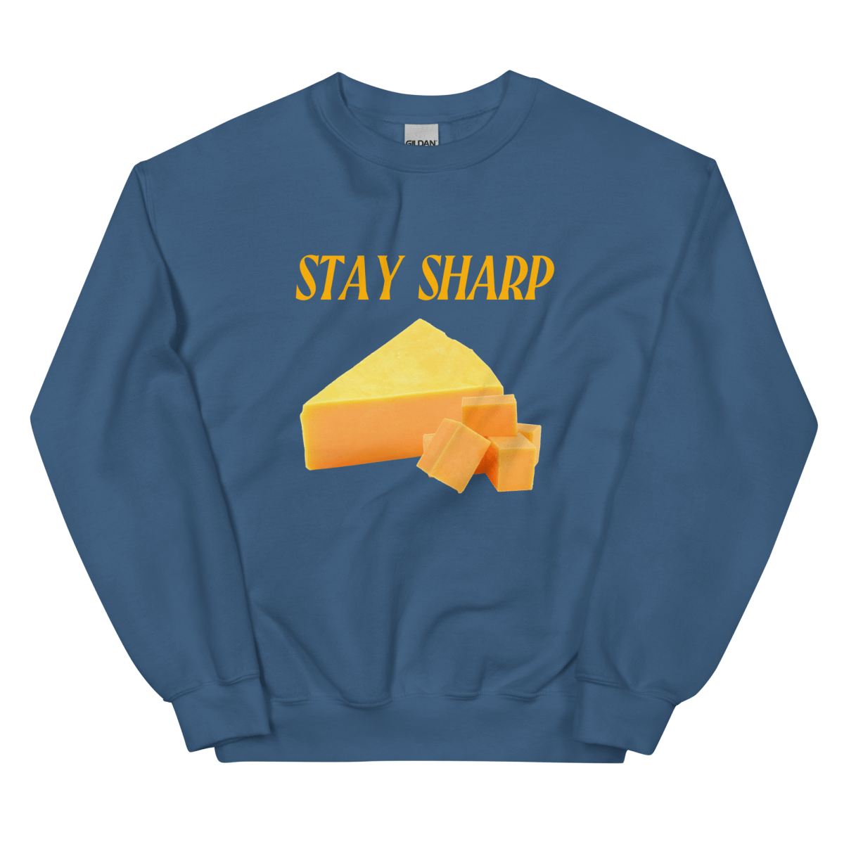 Stay Sharp CHEDDAR Cheese Sweatshirt 🧀 - Polychrome Goods 🍊