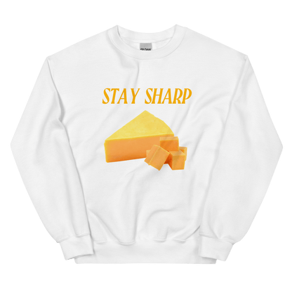 Stay Sharp CHEDDAR Cheese Sweatshirt 🧀 - Polychrome Goods 🍊