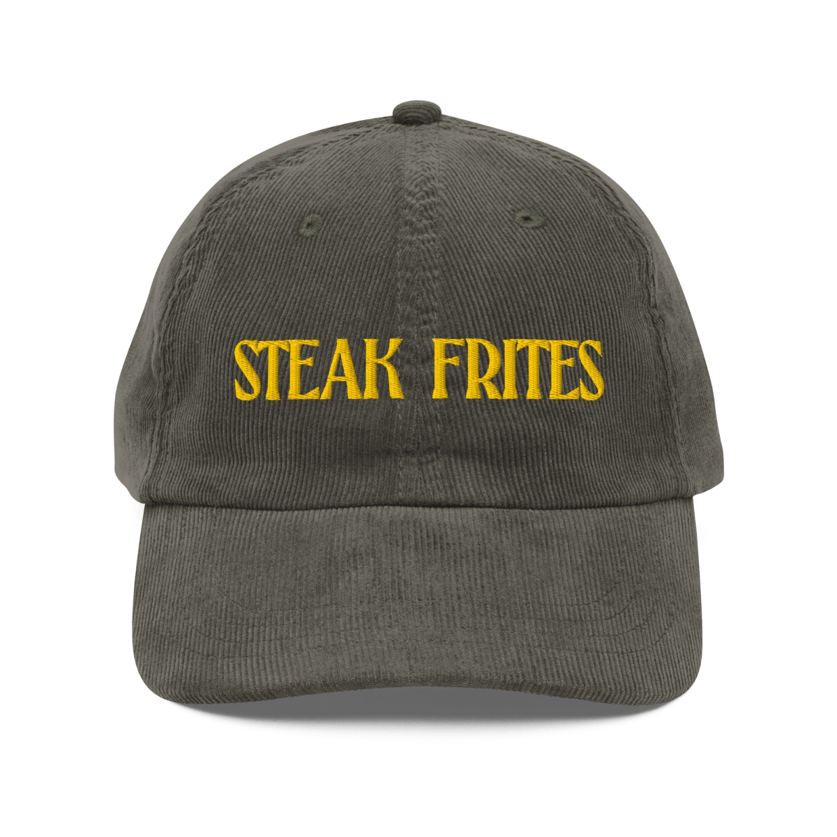 STEAK FRITES Embroidered Corduroy Hat - Polychrome Goods 🍊